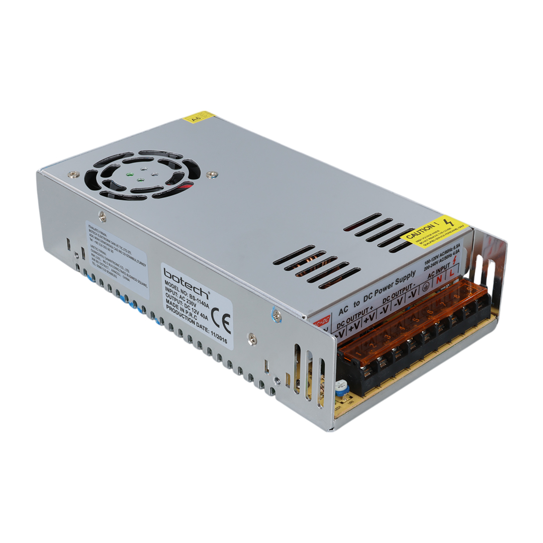 BOTECH BS-1140A 12 VOLT - 40 AMPER 480 WATT  METAL KASA ADAPTÖR (4812)