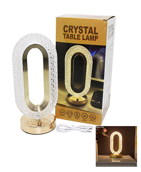 BÜYÜK OVAL 3 RENK LED DOKUNMATİK USB ŞARJLI MASA LAMBASI (4812)