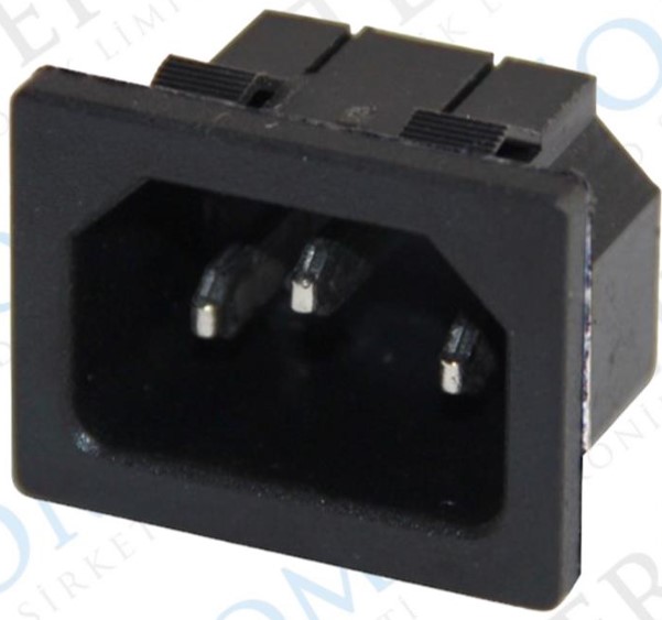 C14 POWER SOKET ERKEK KULAKSIZ AS-04 (IC-212B) (4812)