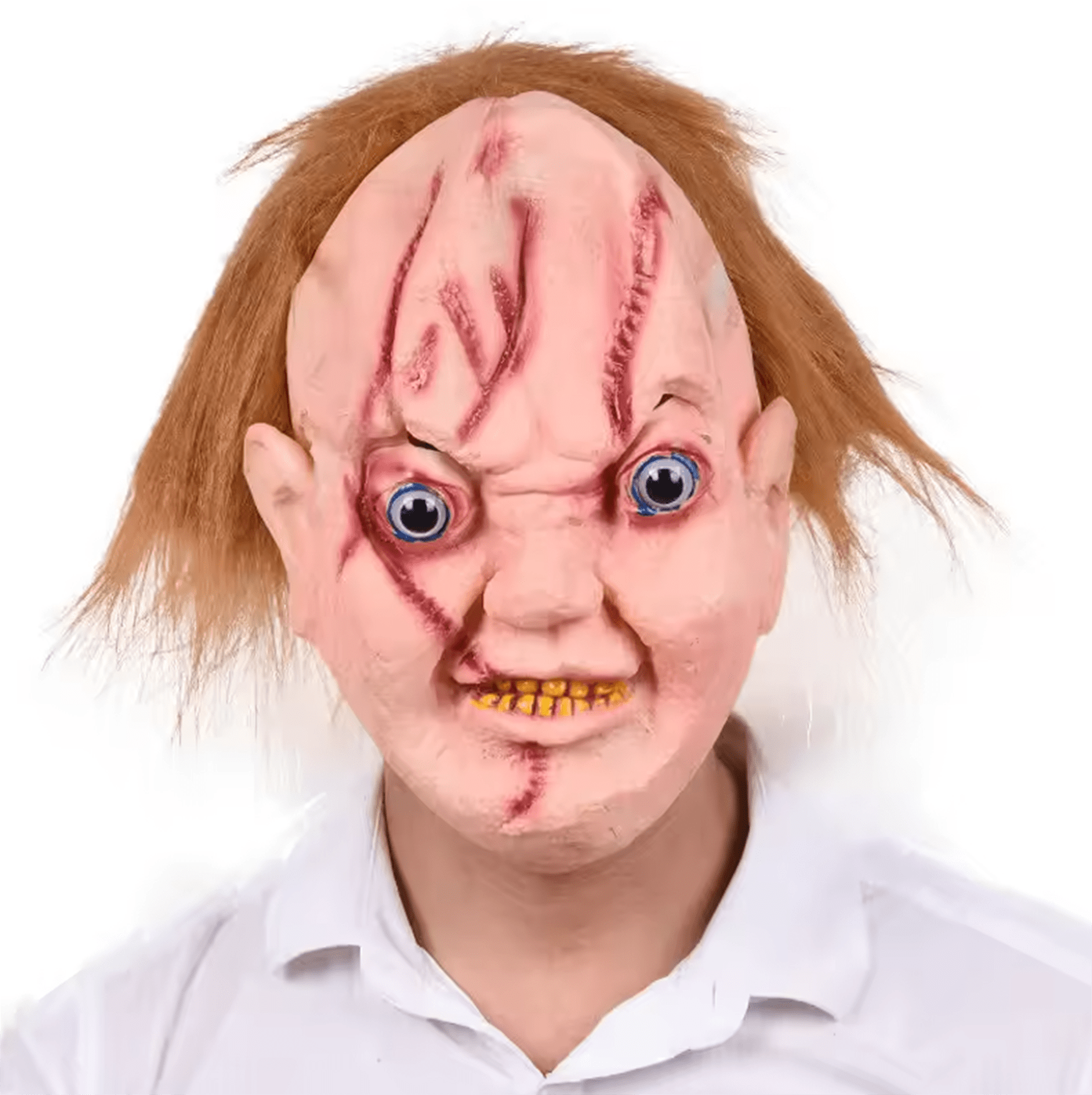 Çaki Maskesi Kahverengi Saçlı Lateks Et Chucky Çaki Maskesi (4812)