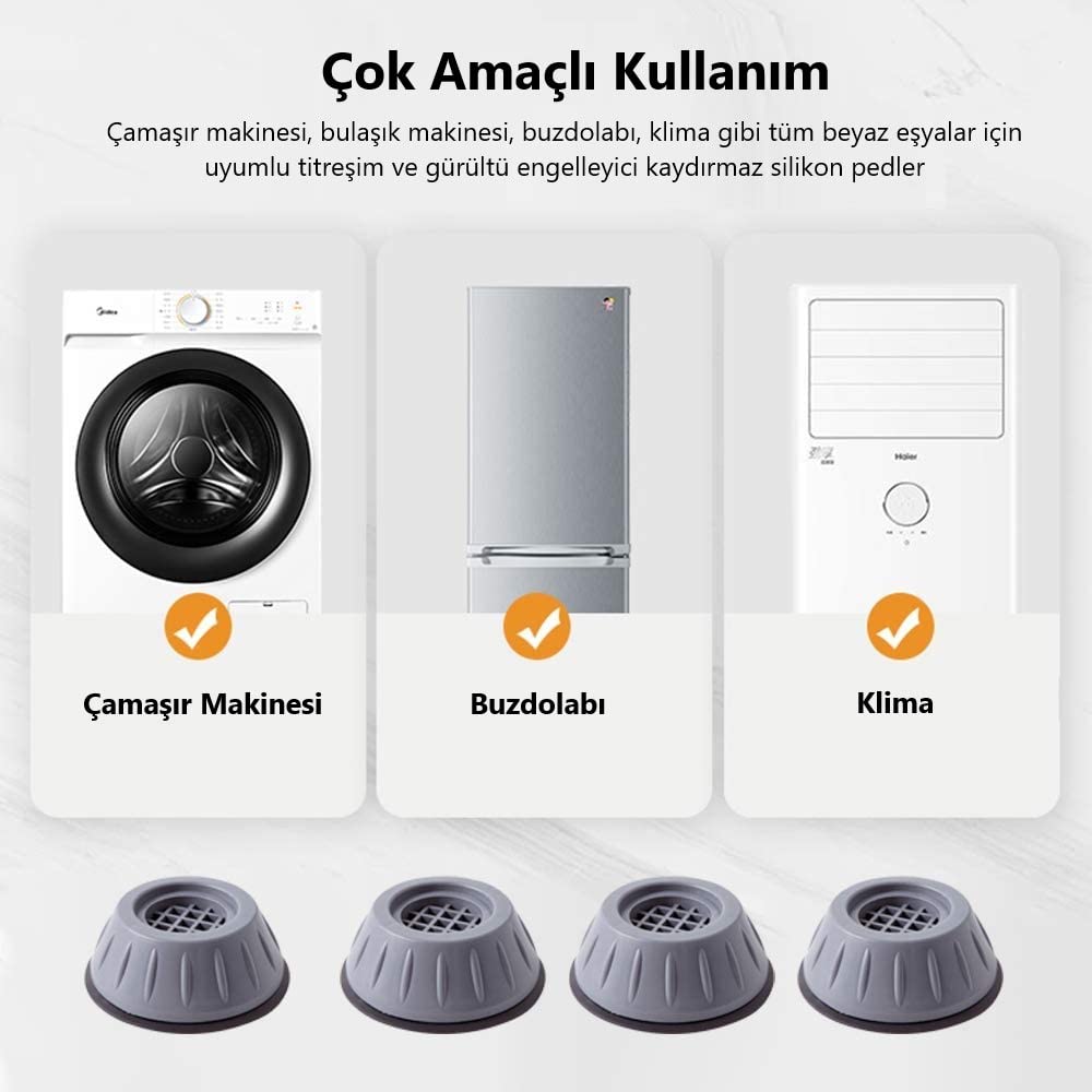 Çamaşır Makinesi Titreşim Önleyici Kaydırmaz Vantuzlu Stoper Set (4812) Çamaşır Makinesi Titreşim Önleyici Kaydırmaz Vantuzlu Stoper Set (4812)
