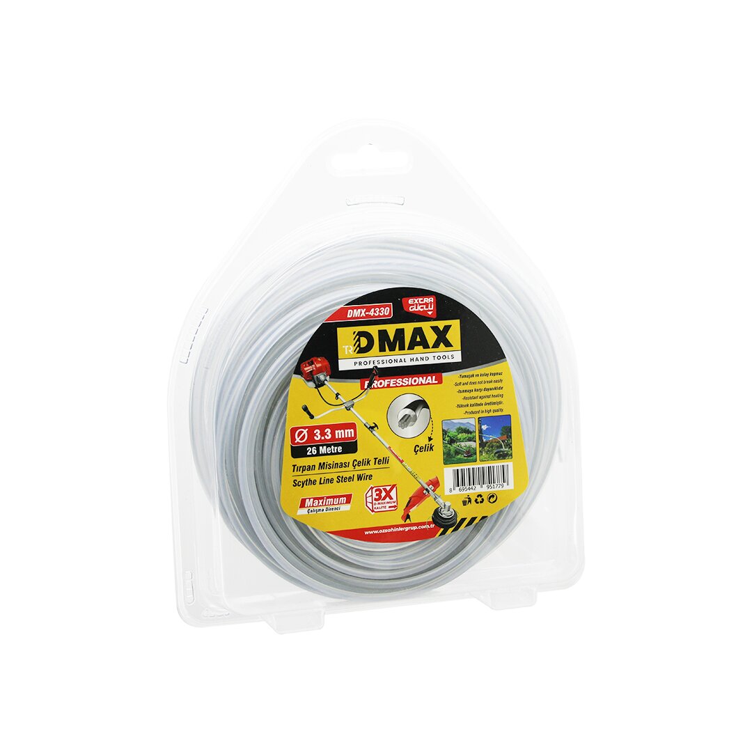 ÇELİK TELLİ YUVARLAK    3.3MM X 26MT  ÇİM BİÇME TIRPAN MİSİNASI (4812)