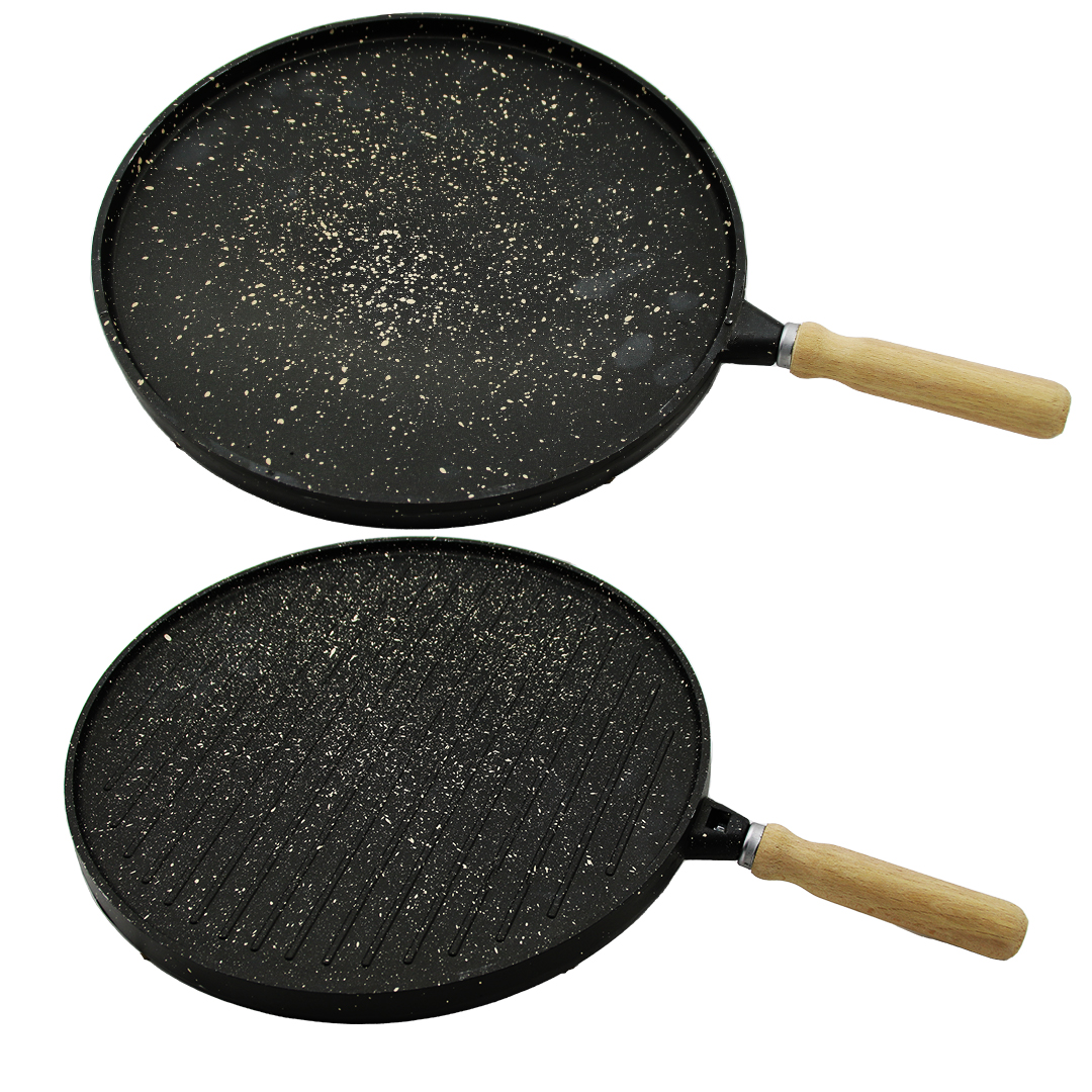 ÇİFT TARAFLI DÖKÜM GRANİT BAZLAMA - GÖZLEME TAVASI 36CM (4812)