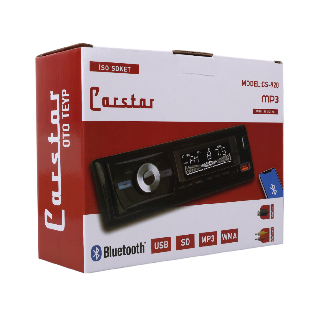 ÇİFT USB/SD/FM/AUX/BLUETOOTH KUMANDALI OTO TEYP 4X60 WATT CS-920 (4812) ÇİFT USB/SD/FM/AUX/BLUETOOTH KUMANDALI OTO TEYP 4X60 WATT CS-920 (4812)
