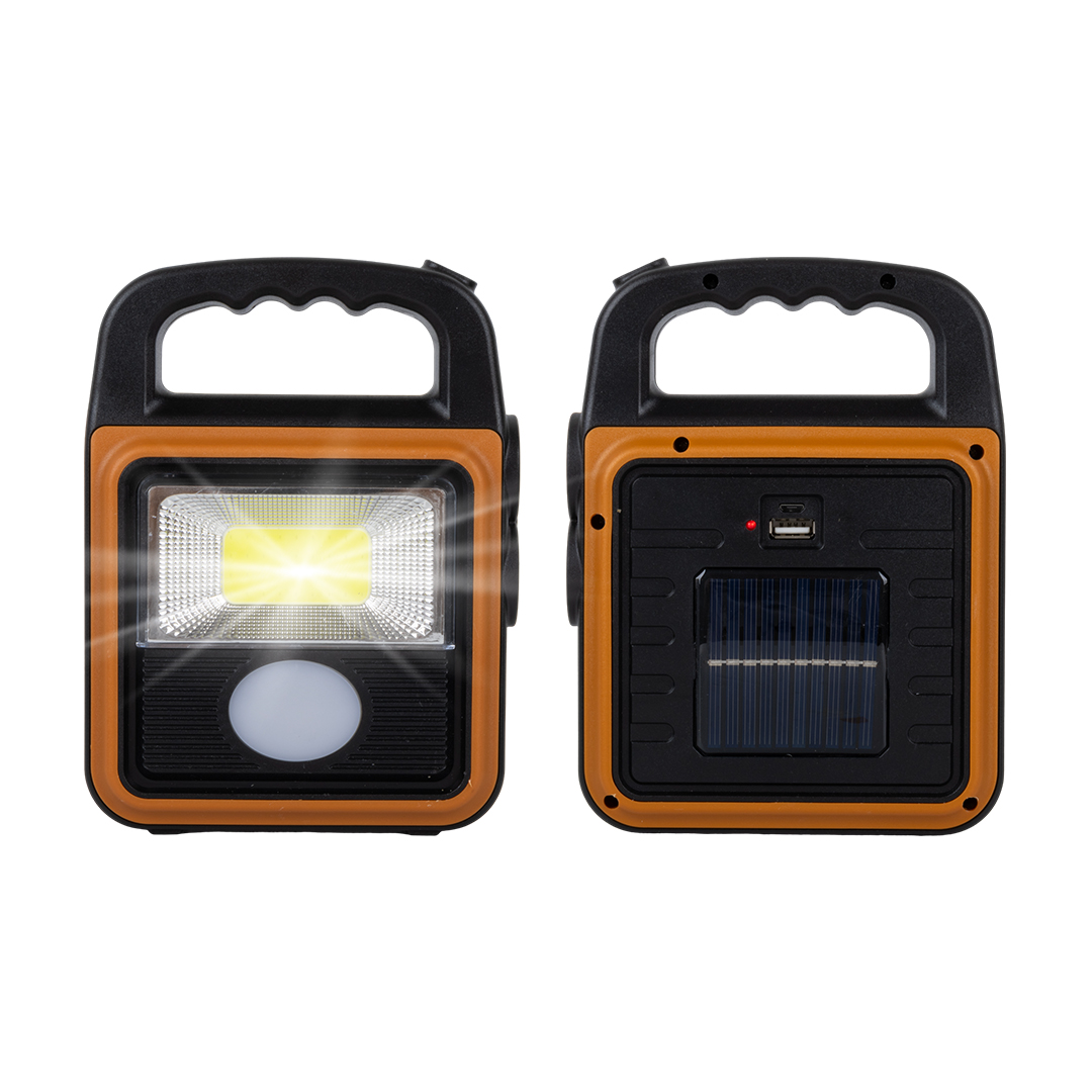 COB LEDLİ SOLARLI 4 KADEMELİ USB POWERBANK ÇIKIŞLI ŞARJLI IŞILDAK FENER (4812)