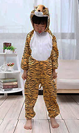 Çocuk Kaplan Kostumu - Aslan Kostümü 4-5 Yaş 100 cm (4812)