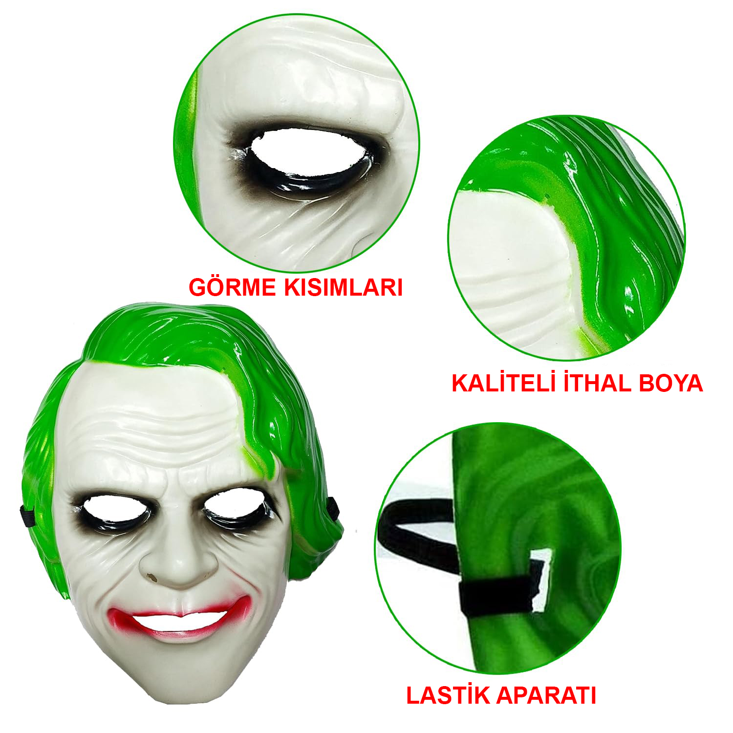 The Dark Knight Joker Maskesi Yeşil (4812) The Dark Knight Joker Maskesi Yeşil (4812)
