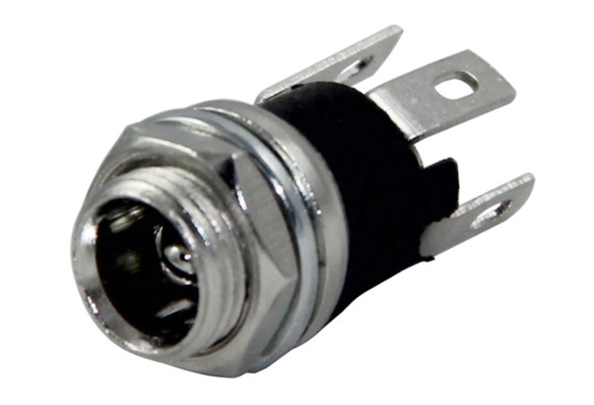 DC JAK ÜSTTEN SOMUNLU 2.1MM SOMUNLU Ø8MM (IC-258A) (4812)