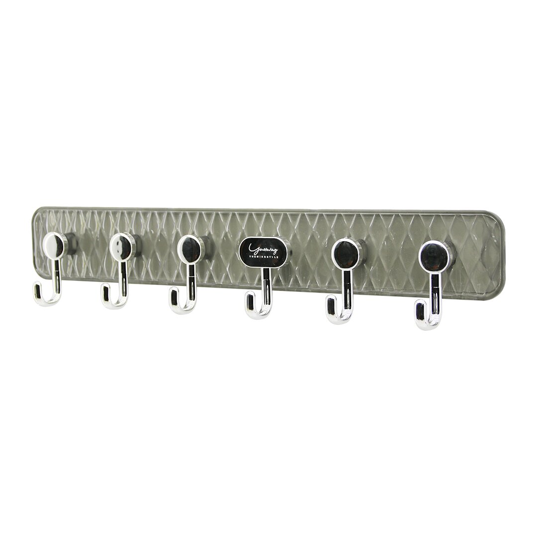DELUX ASKI MİKA KRİSTAL PLASTİK TABANLI  6 KOLLU= TAK ÇIKAR  YAPIŞKANLI MONTAJ 6X42CM (4812)