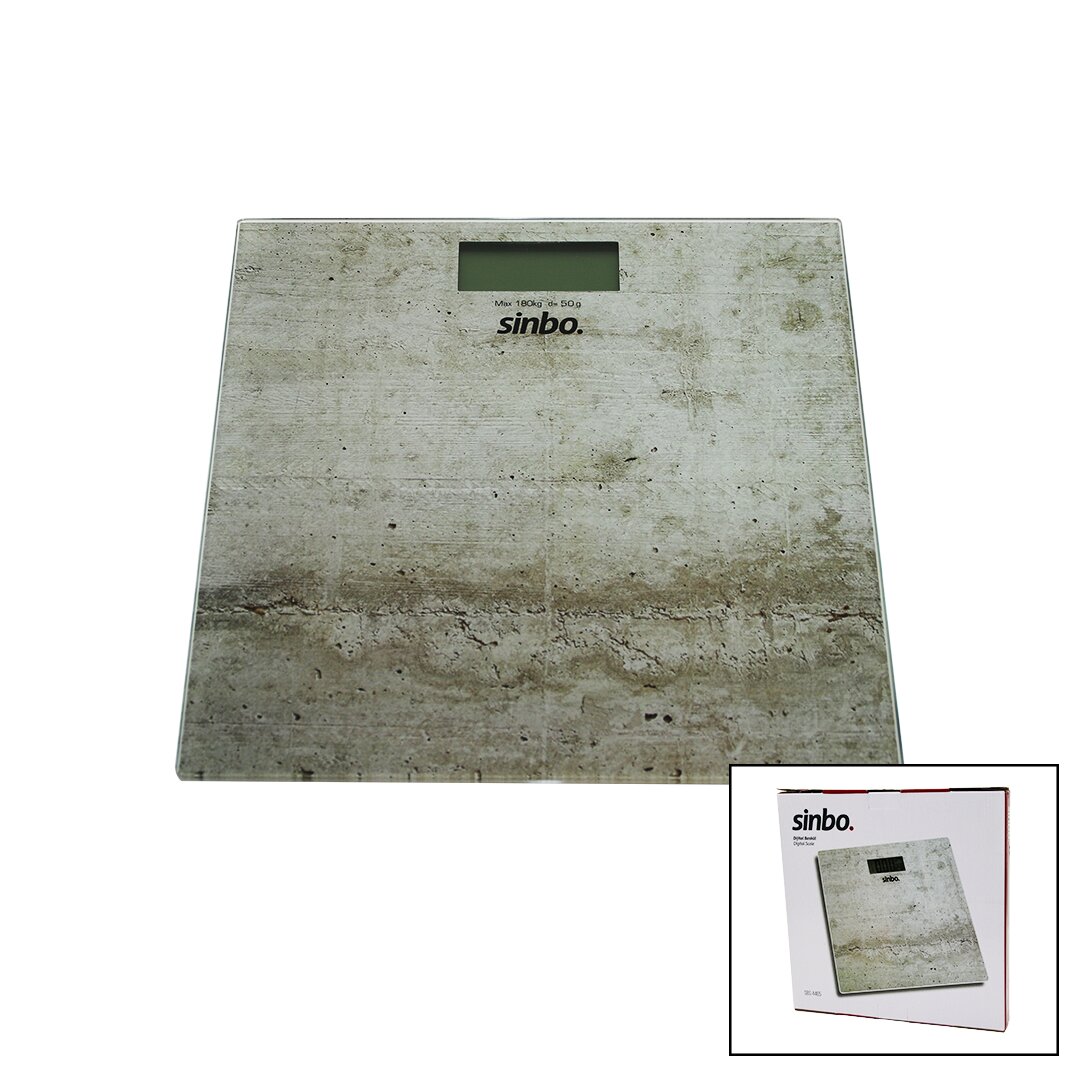 DİJİTAL - PİLLİ  CAM BANYO BASKÜLÜ  LCD EKRAN - SICAKLIK GÖSTERGELİ   180KG/50GR   28X28CM  SBS-4465 (4812)