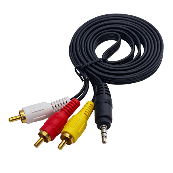 DİSCMAN KABLOSU 1.5 METRE (3.5MM STEREO 3 BOĞUMLU - 3RCA KABLO) (4812)