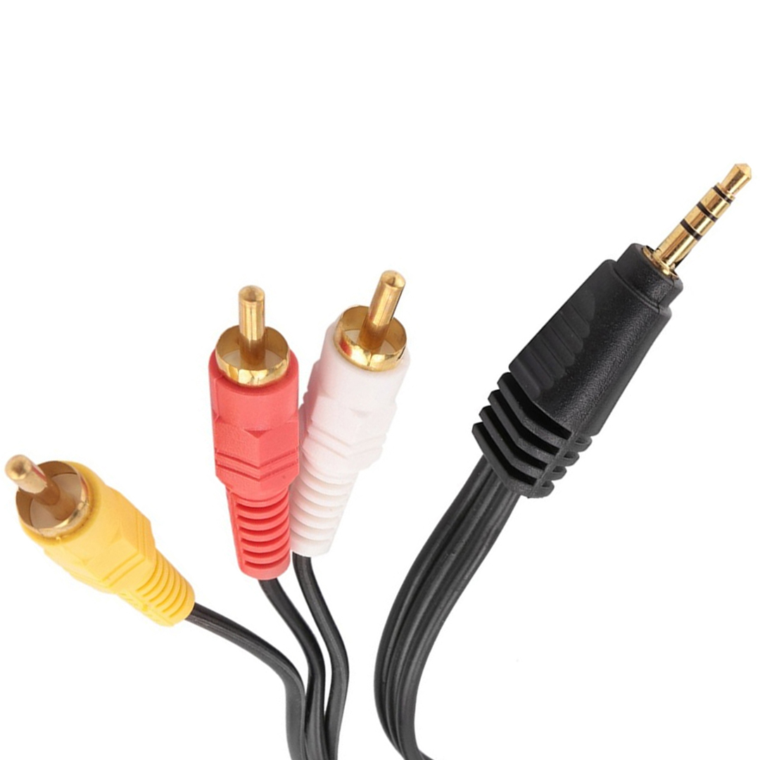 DİSCMAN KABLOSU 1.5 METRE (3.5MM STEREO 3 BOĞUMLU - 3RCA KABLO) (4812)