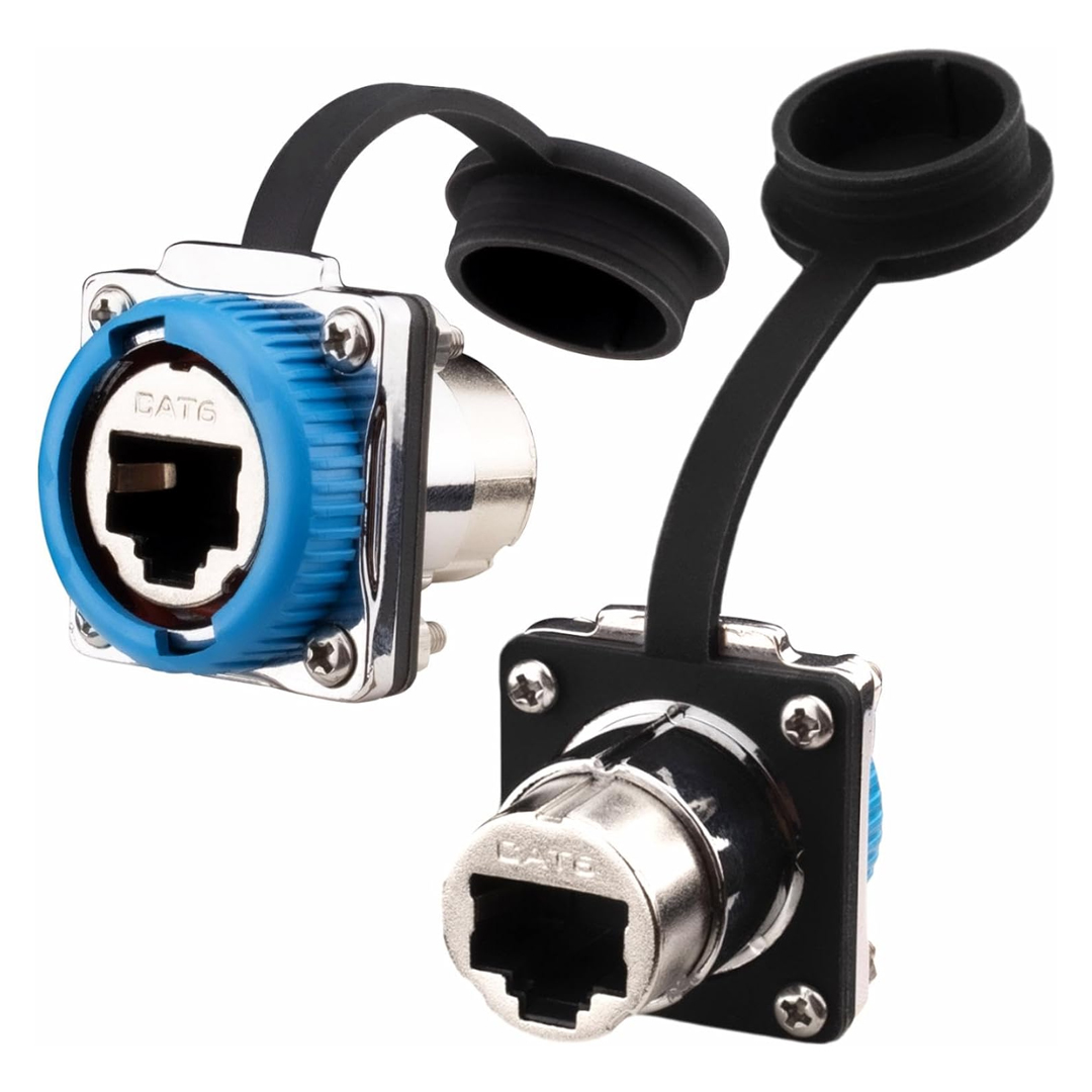 DİŞİ - DİŞİ IP68 SU GEÇİRMEZ METAL RJ45 KONNEKTÖR (4812)