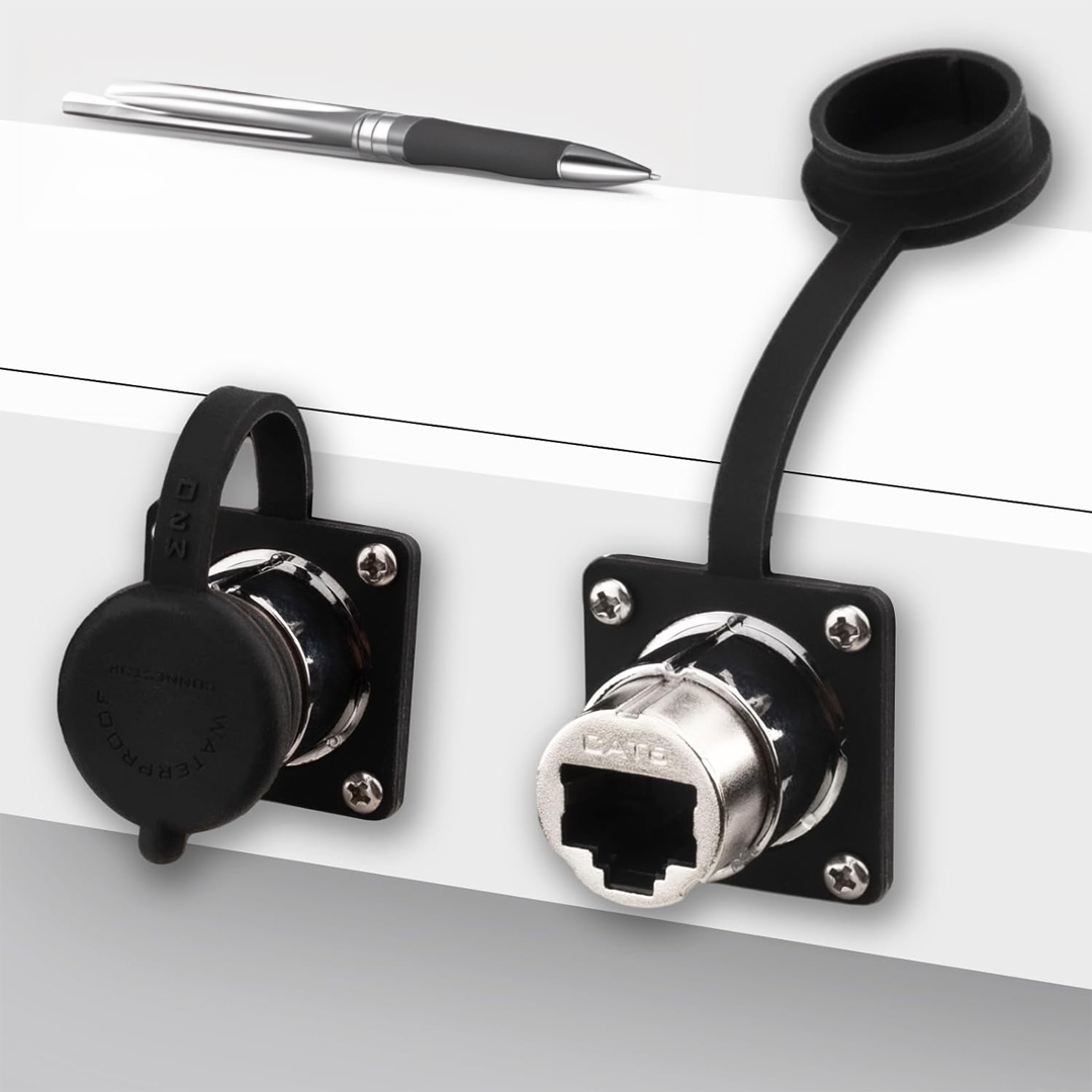 DİŞİ - DİŞİ IP68 SU GEÇİRMEZ METAL RJ45 KONNEKTÖR (4812)