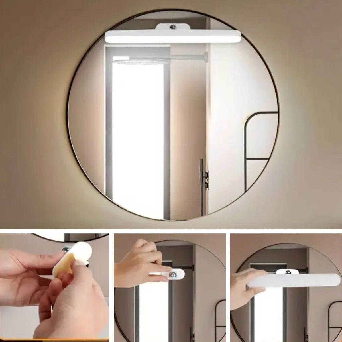 Dokunmatik USB İle Şarj Olabilen 27 cm Led Aydınlatma Makyaj Aynası Işığı (4812)