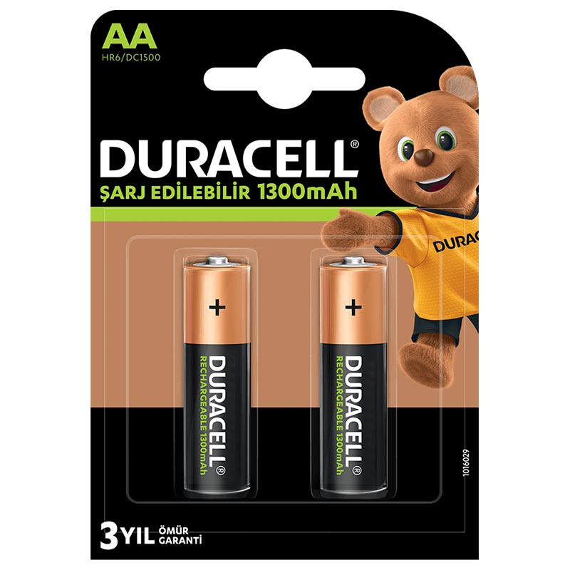 DURACELL ŞARJLI KALEM 1300 MA AA 2Lİ PAKET (4812)