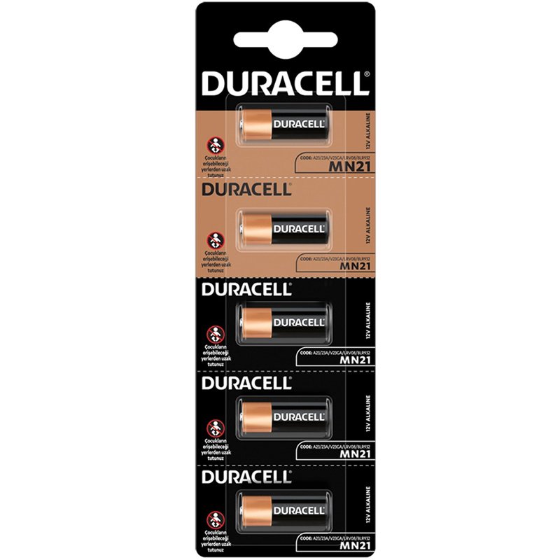 DURACELL LİTYUM MN21 PİL 5Lİ PAKET (ALARM PİLİ 23A) (4812) DURACELL LİTYUM MN21 PİL 5Lİ PAKET (ALARM PİLİ 23A) (4812)