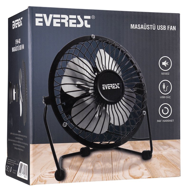 EVEREST EFN-482 MASAÜSTÜ METAL SİYAH FAN (4812) EVEREST EFN-482 MASAÜSTÜ METAL SİYAH FAN (4812)