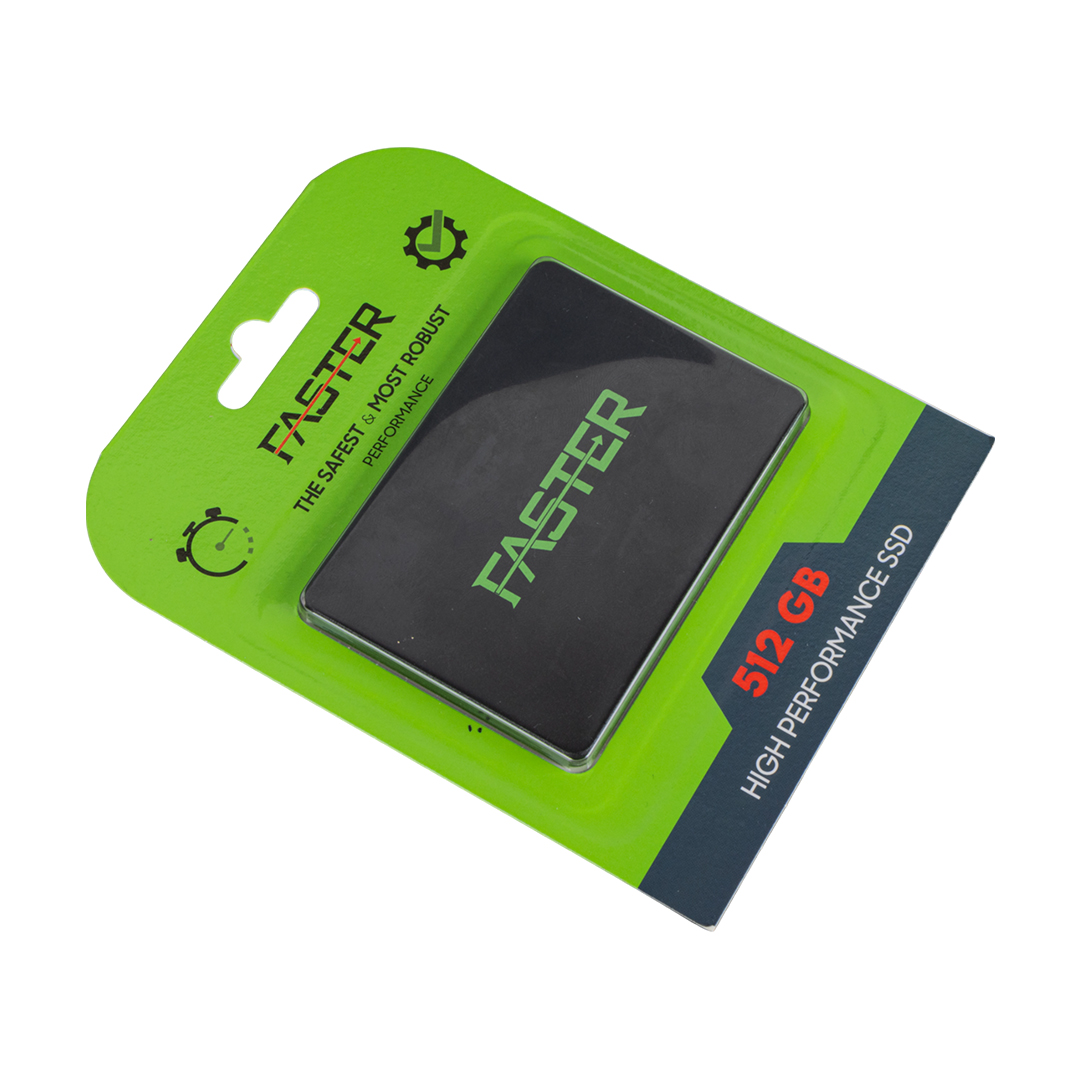 FASTER FS-512 SATA3 512 GB SSD 550/510 MB/S UZUN ÖMÜRLÜ HARDDİSK (4812)