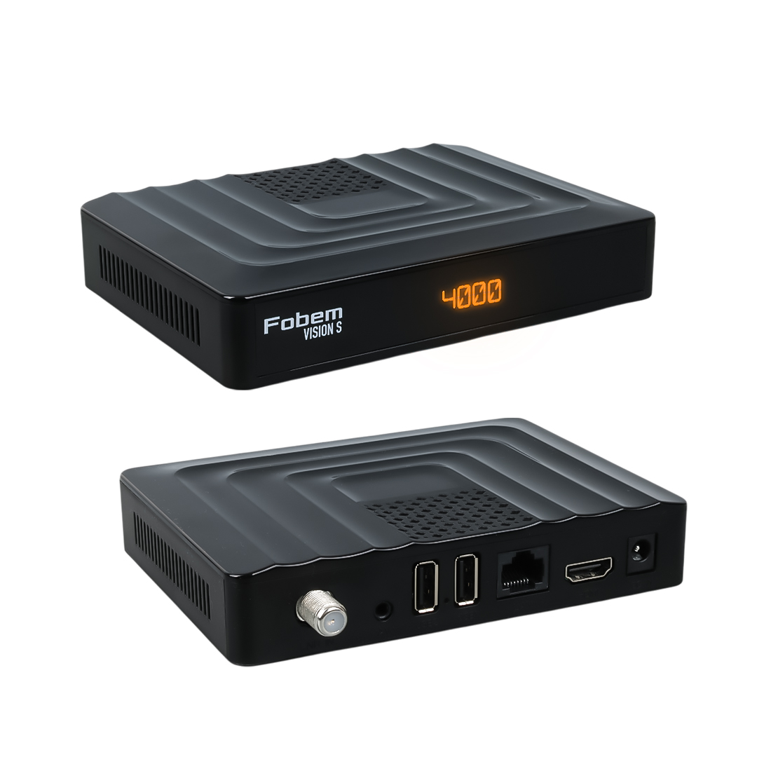 FOBEM VISION S HİBRİT 4GB RAM 32GB HDD 1.5GHZ SES KOMUTLU UYDU ALICILI ANDROID TV BOX (TUNERLİ) (4812)