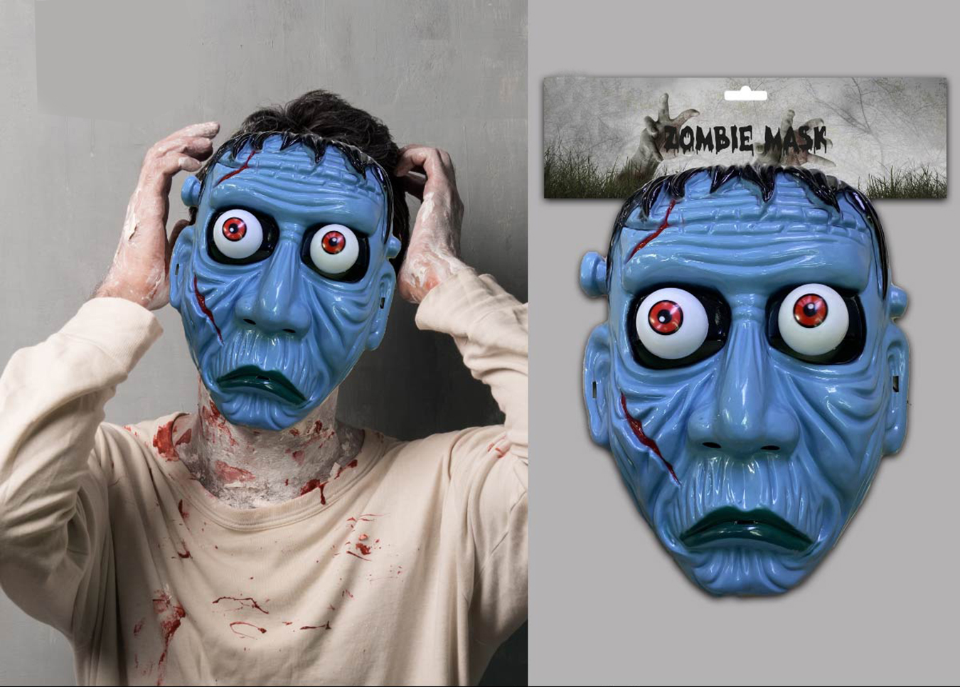 Frankenstein Temalı Sallanan Oynar Gözlü Maske (4812) Frankenstein Temalı Sallanan Oynar Gözlü Maske (4812)