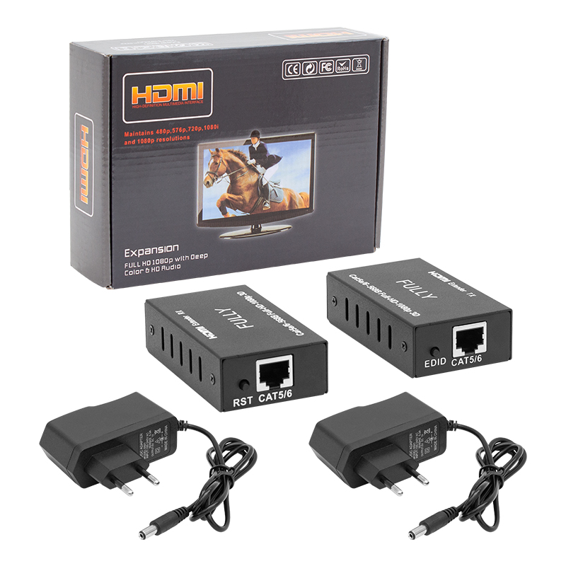 FULLY 608H HDMI TO CAT5/CAT6 60 METRE UZATICI EXTENDER (4812) FULLY 608H HDMI TO CAT5/CAT6 60 METRE UZATICI EXTENDER (4812)