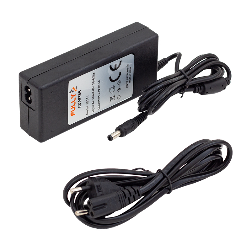 FULLY O-1624A 24 VOLT - 3 AMPER PLASTİK KASA MASAÜSTÜ ADAPTÖR 5.5*2.5 UÇ (4812)