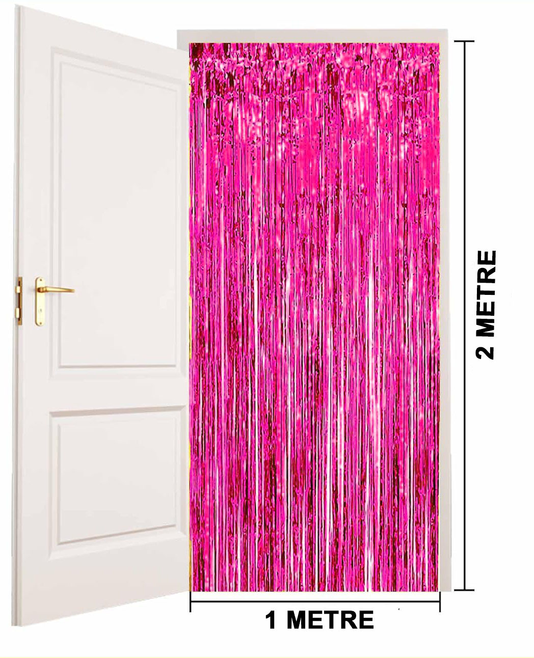 Fuşya Renk Ekstra Metalize Parlak Saçaklı Arka Fon Perde İthal A Kalite 1x2 Metre (4812) Fuşya Renk Ekstra Metalize Parlak Saçaklı Arka Fon Perde İthal A Kalite 1x2 Metre (4812)