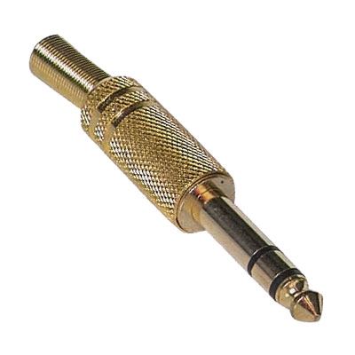GİTAR JACK STEREO SARI GOLD METAL 1.KALİTE JACK (4812)