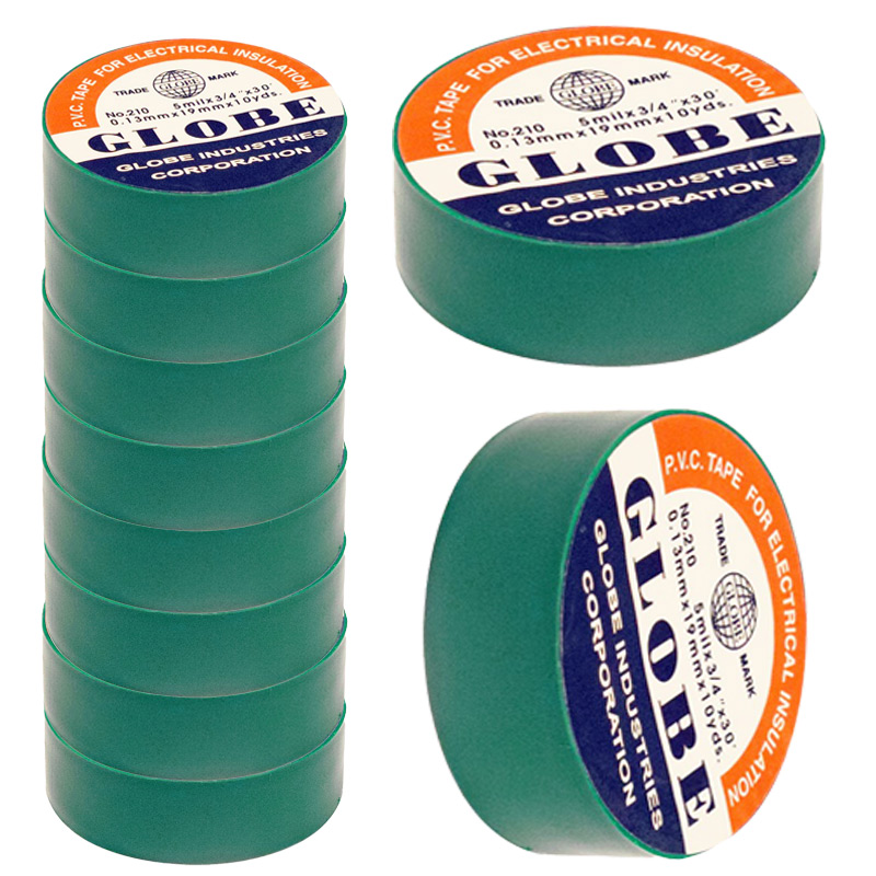 GLOBE İZOLE BANT YEŞİL 10LUK  0.13MMX19MM (4812)