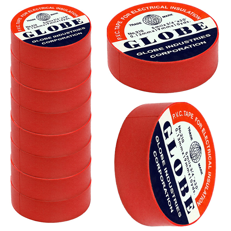 GLOBE İZOLE BANT KIRMIZI 10LUK  0.13MMX19MM (4812)
