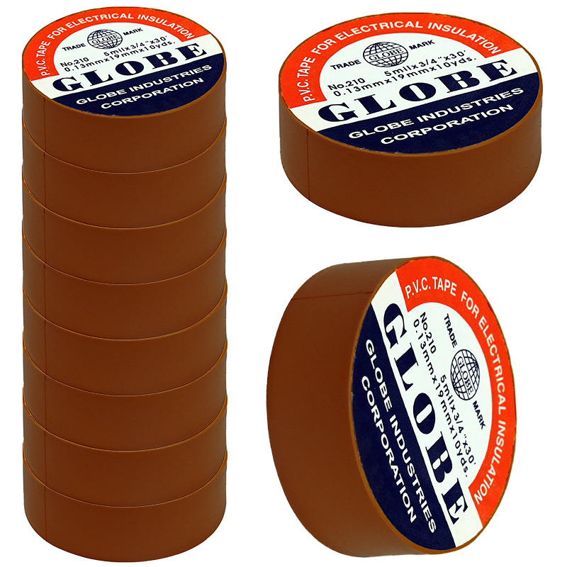 GLOBE İZOLE BANT KAHVERENGİ 10LUK  0.13MMX19MM (4812)