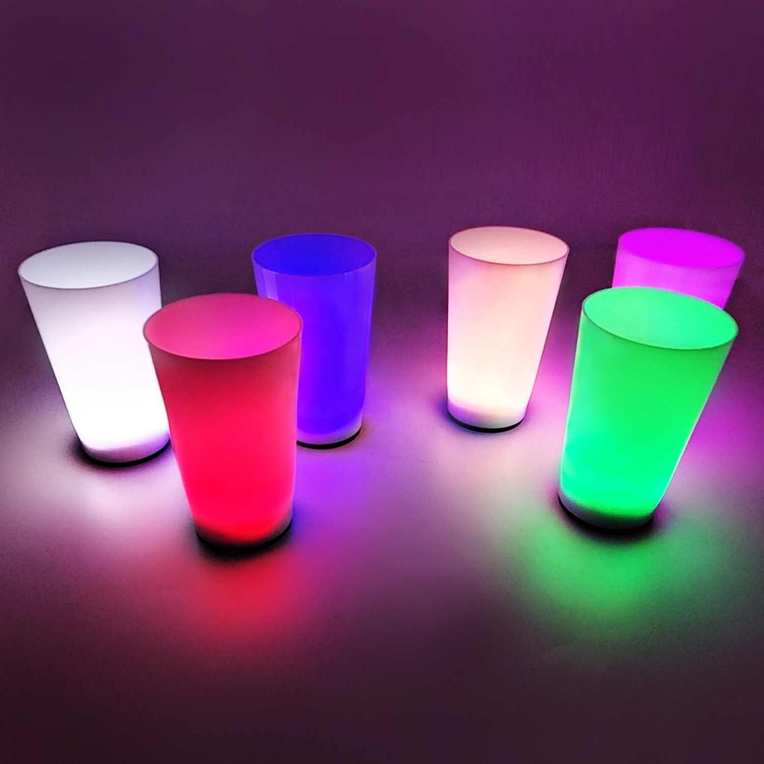 Glow Partisi Bardakları 6 Renk 6 Adet 1.5 oz 4.5 x 6.5 cm (4812)