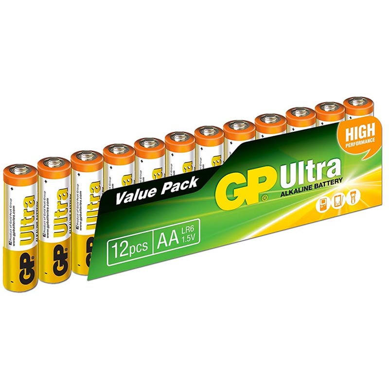 GP 15AU-12Lİ PAKET ALKALİN AA KALEM PİL (12Lİ FİYAT) (4812)