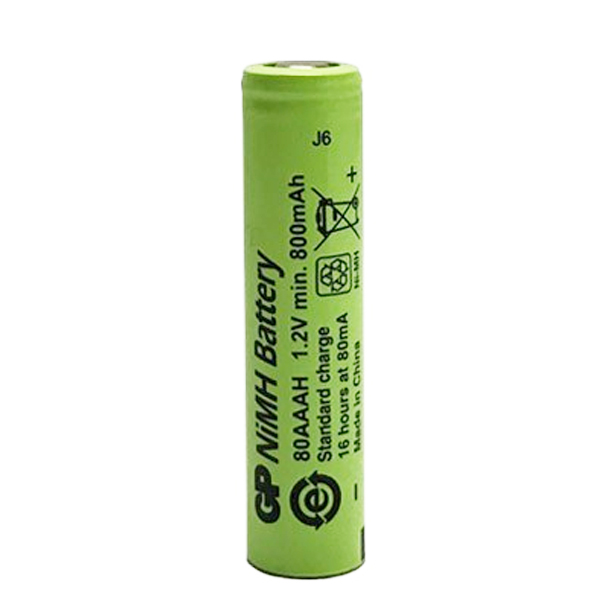 GP 80AAAH 1.2V 800MAH DÜZ KAFA ŞARJLI AAA İNCE KALEM PİL (4812)