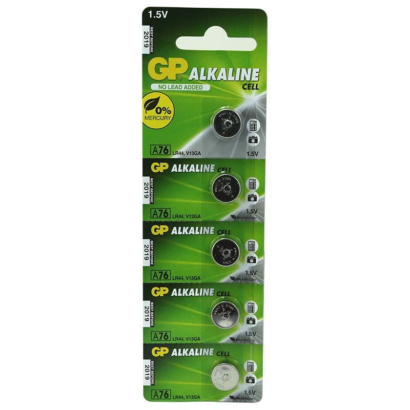 GP A76 LR44 KARTELA 5Lİ PAKET AG-13 PİL (4812)