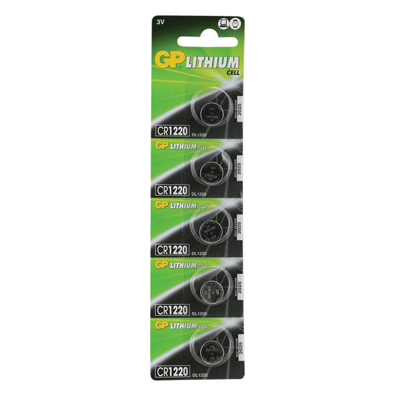 GP CR1220 3 VOLT LİTYUM PİL 5Lİ DÜĞME PİL GPCR1220-C5 (4812)