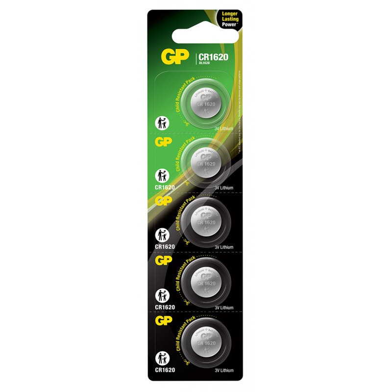 GP CR1620 3V LİTYUM PİL 5Lİ PAKET (4812)
