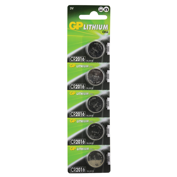 GP CR2016 3V LİTYUM PARA PİL 5Lİ PAKET (4812)