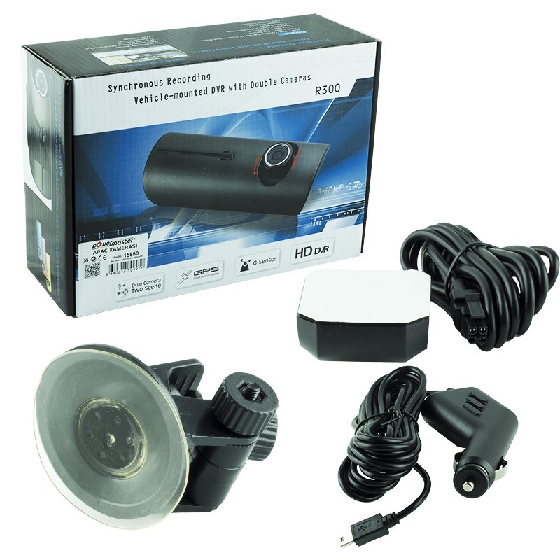 GPSLİ ÇİFT KAMERALI ARAÇ İÇİ DVR KAMERA SET (32 GB KART DESTEKLİ) (4812)