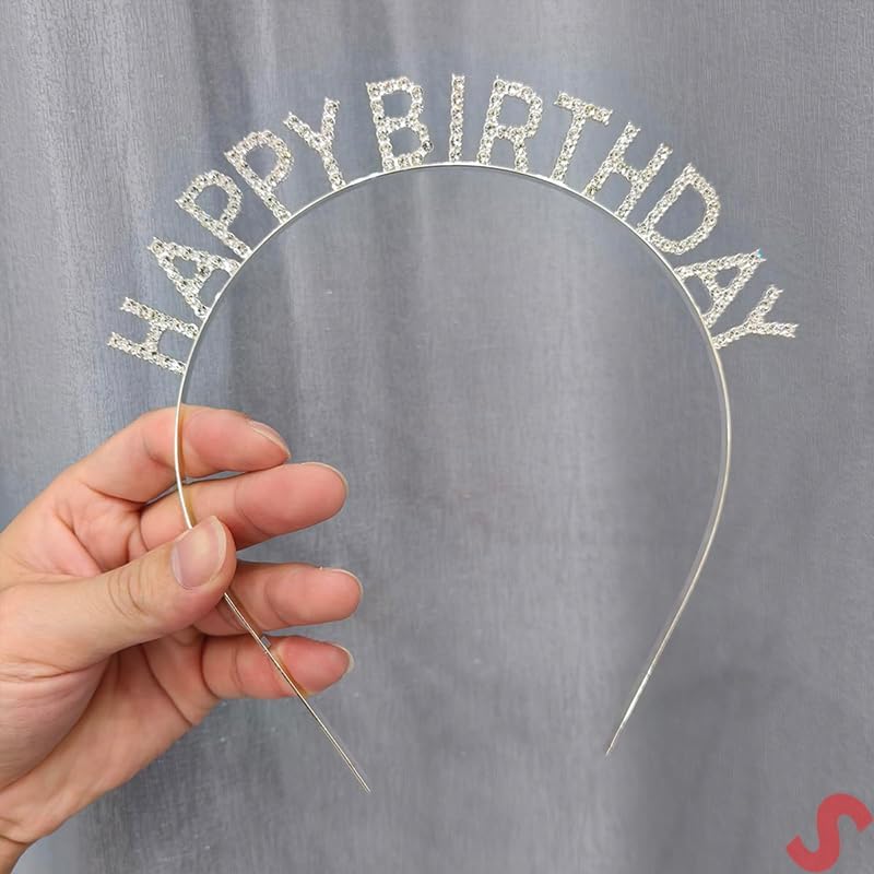 Gümüş Kristal Taşlı Happy Birthday Doğum Günü Tacı İthal Ürün A Kalite 17x16 cm (4812) Gümüş Kristal Taşlı Happy Birthday Doğum Günü Tacı İthal Ürün A Kalite 17x16 cm (4812)