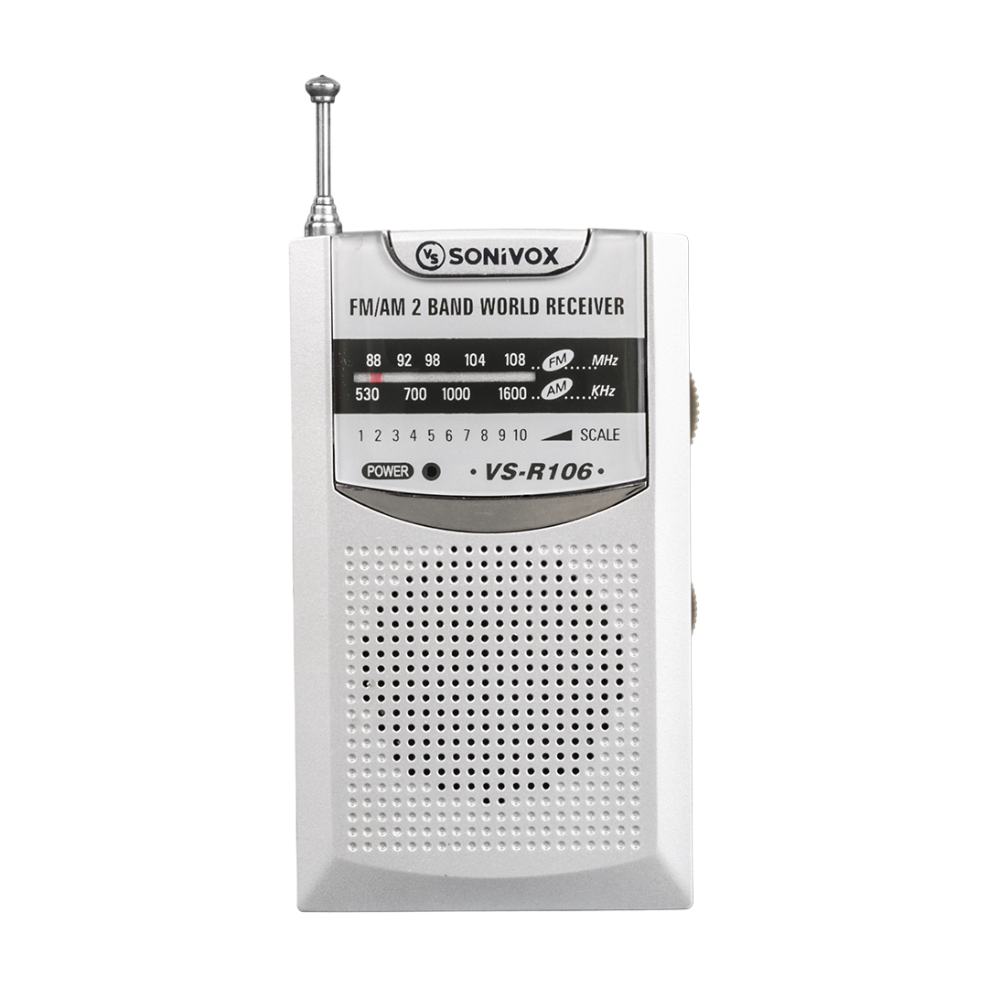 GÜMÜŞ RENK CEP TİPİ ANALOG FM RADYO VS-R106 (4812)