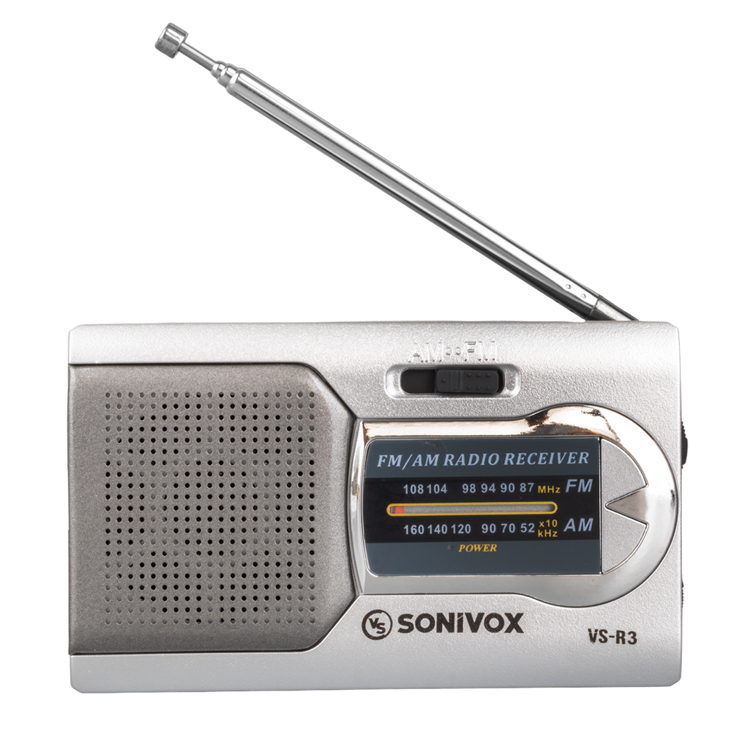 GÜMÜŞ RENK CEP TİPİ ANALOG FM RADYO VS-R3 (4812)