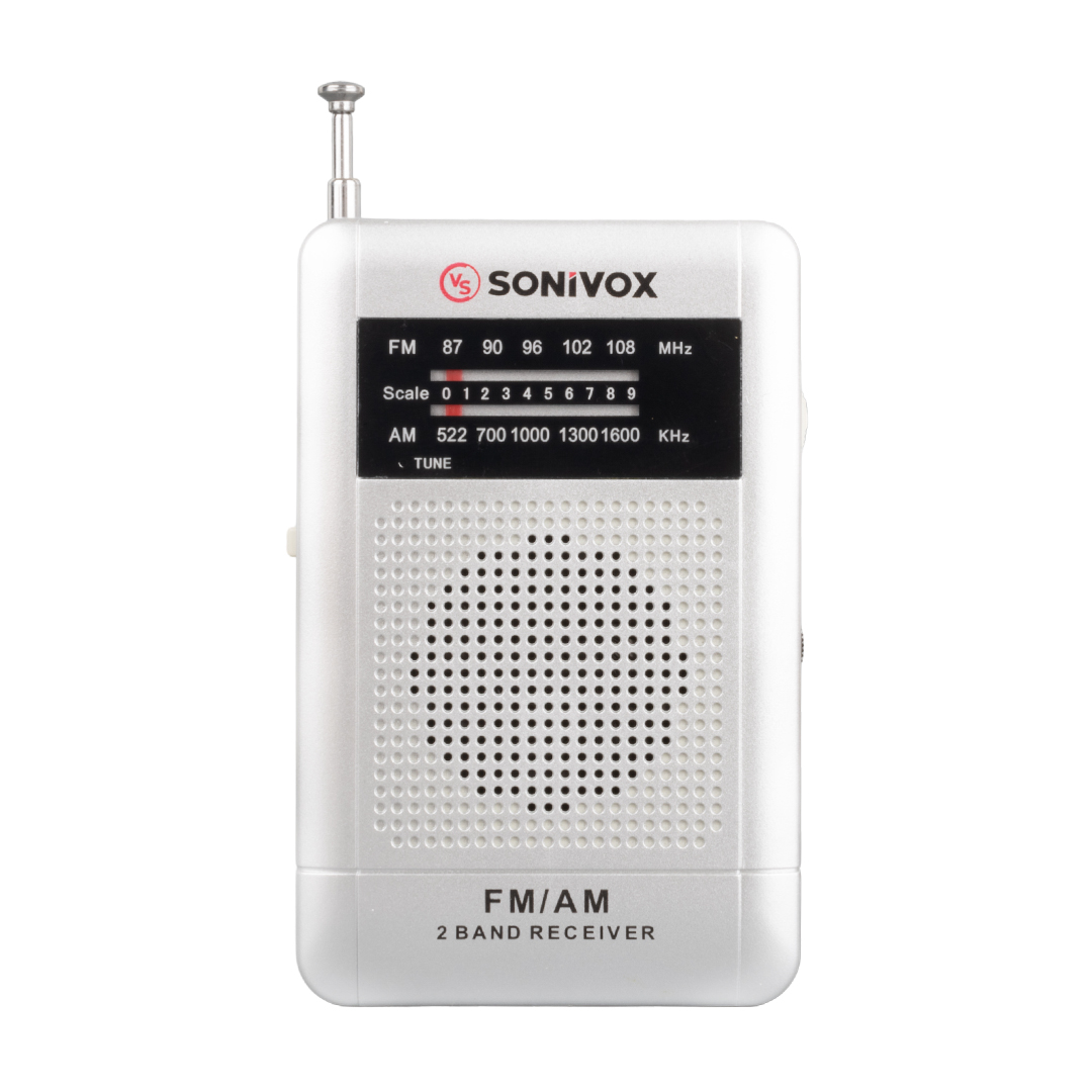 GÜMÜŞ RENK CEP TİPİ ANALOG FM RADYO VS-R115 (4812)