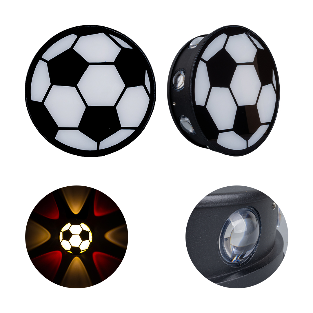 GÜN IŞIĞI - KIRMIZI FUTBOL TOPU DEKORATİF LED DUVAR APLİK (4812)