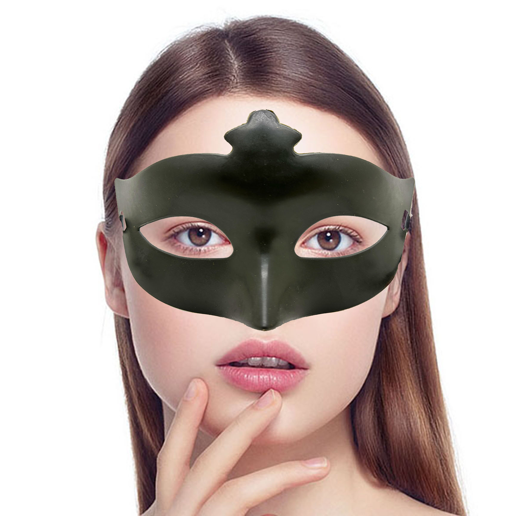 Haki Yeşil Renk Masquerade Kostüm Partisi Venedik Balo Maskesi (4812)