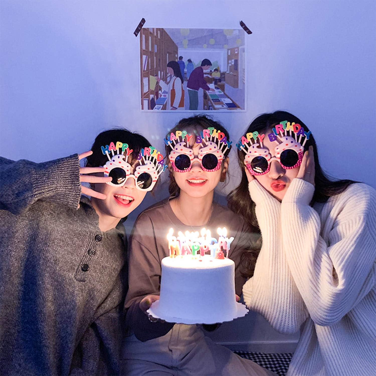 Happy Birthday Yazılı Pembe Fuşya Renk Parti Gözlüğü 12x7 cm (4812) Happy Birthday Yazılı Pembe Fuşya Renk Parti Gözlüğü 12x7 cm (4812)