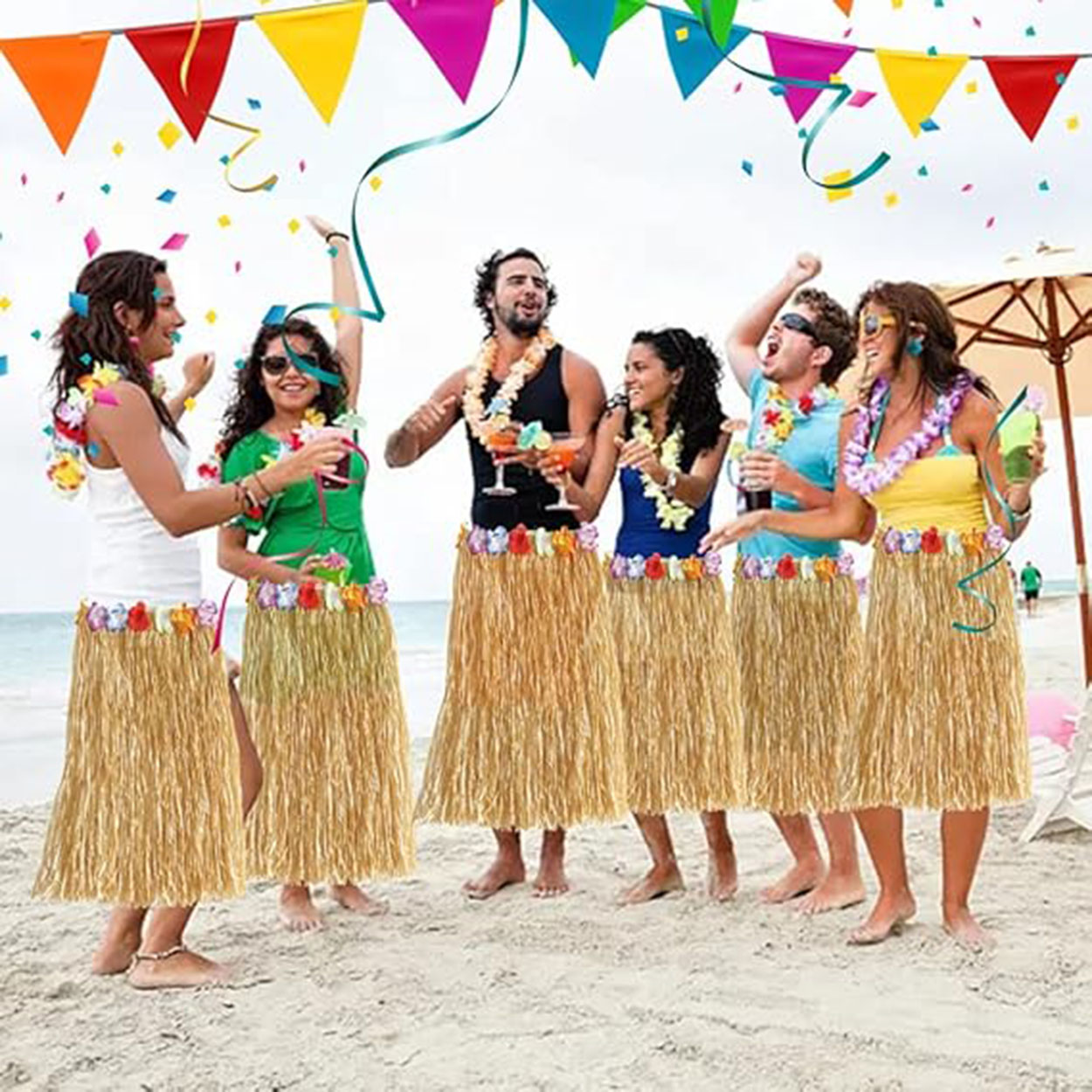 Hawaii Tarzı Hula Eteği – 60 cm Hasır Naturel Etek (4812) Hawaii Tarzı Hula Eteği – 60 cm Hasır Naturel Etek (4812)