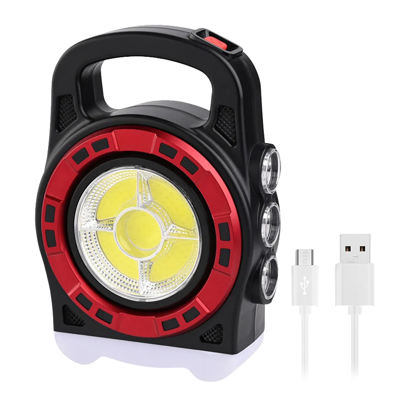 HB-6678C COB LEDLİ 20 WATT 3 KADEMELİ ŞARJ EDİLEBİLİR USB ÇIKIŞLI SOLAR LAMBA (4812)