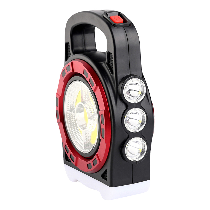 HB-6678C COB LEDLİ 20 WATT 3 KADEMELİ ŞARJ EDİLEBİLİR USB ÇIKIŞLI SOLAR LAMBA (4812)
